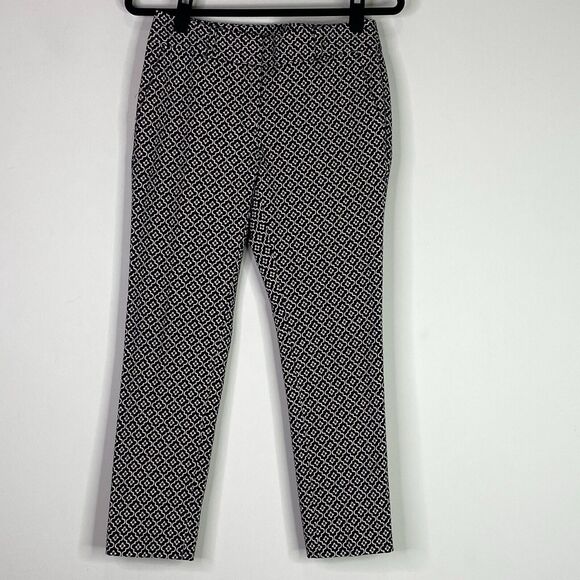 LOFTJulie Skinny Tiled Geometric Print Pant Women's Size 2 Petite - Picture 1 of 10